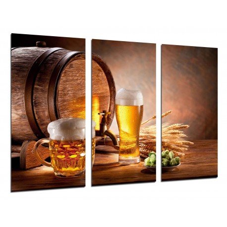 MULTI Wood Printings, Picture Wall Hanging, Brewery, Beer Blonde and Toast