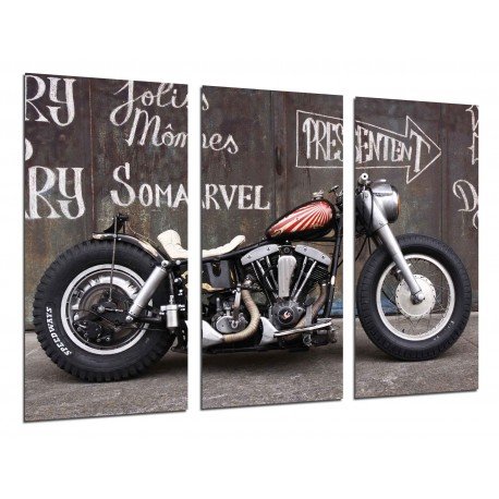 MULTI Wood Printings, Picture Wall Hanging, Motobike Custom Vintage, Motobike Vintage