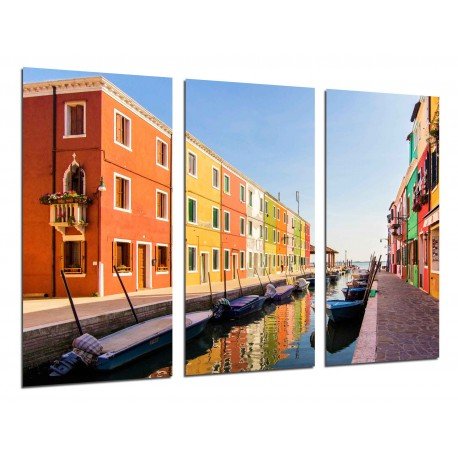 MULTI Wood Printings, Picture Wall Hanging, Landscape Waterway of Venice, Italia