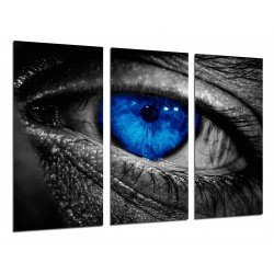 MULTI Wood Printings, Picture Wall Hanging, Eye Human, Iris  Azul