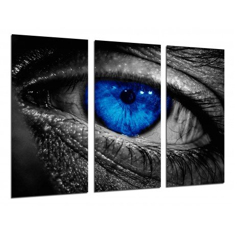 MULTI Wood Printings, Picture Wall Hanging, Eye Human, Iris  Azul