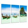 Cuadro Moderno Fotografico base madera, Paisaje Caribe, Playa, Mar, Barca, Paraiso tropical