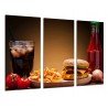 Cuadro Moderno Fotografico base madera, Hamburgueseria, Comida y Bebida