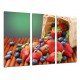 MULTI Wood Printings, Picture Wall Hanging, Strawberrys, Bilberries, Fruits del Bosque