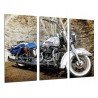 Cuadro Moderno Fotografico base madera, Moto HArley Davidson, Moto Vintage