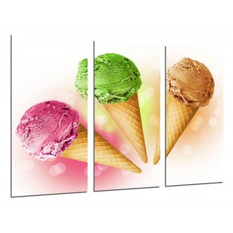 MULTI Wood Printings, Picture Wall Hanging, ice cream shop, Ice Cream of Flavors