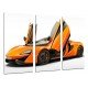 MULTI Wood Printings, Picture Wall Hanging, Car Sport, Maclaren 570S, Orange