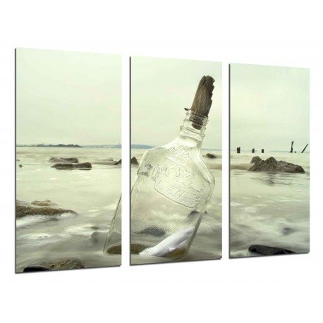 Cuadro Moderno Fotografico base madera, Mensaje en una Botella de Amor