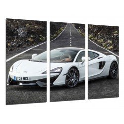 MULTI Wood Printings, Picture Wall Hanging, Car Sport, Mclaren 570 GT, Blanco