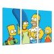 Cuadro Moderno Fotografico base madera, Los Simpsons, Bart, Homer, Lisa, Marge