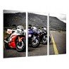 MULTI Wood Printings, Picture Wall Hanging, Motorbikes of Races Yamaha, Road