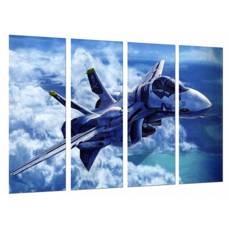 MULTI Wood Printings, Picture Wall Hanging, Plane of War, Caza Supersonic