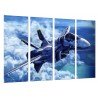 Cuadro Moderno Fotografico base madera, Avion de Guerra, Caza Supersonico