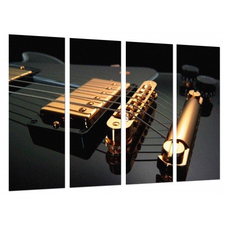 Cuadro Moderno Fotografico base madera, Musica, Intrumento Guitarra Gibson, Rock
