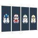 MULTI Wood Printings, Picture Wall Hanging, star Wars, Army Darth vader