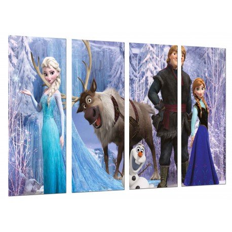 MULTI Wood Printings, Picture Wall Hanging, Frozen, Cartoon,Elsa, Anna, Olaf,