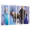 Cuadro Moderno Fotografico base madera, Frozen, Dibujos Animados,Elsa, Anna, Olaf,