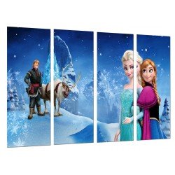 MULTI Wood Printings, Picture Wall Hanging, Frozen, Cartoon , Elsa, Anna, Christopher