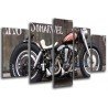 MULTI Wood Printings, Picture Wall Hanging, Motobike Harley Davidson, Motobike Vintage
