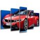 Cuadro Moderno Fotografico base madera, Coche Deportivo, BMW i8, Rojo