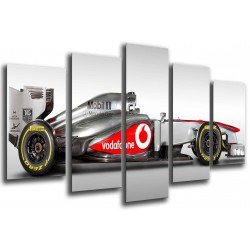 Cuadro Moderno Fotografico base madera, Coche Formula 1, Mercedes F1, Hamilton, Rosberg