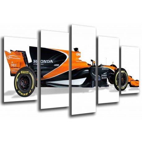 MULTI Wood Printings, Picture Wall Hanging, Car Mclaren Honda Formula 1, Fernando Alonso 2017