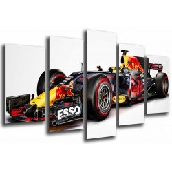 Cuadro Moderno Fotografico base madera, Coche Red Bull Rancing Formula 1, Ricciardo y Verstappen