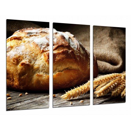 MULTI Wood Printings, Picture Wall Hanging, Hogaza of Bread, Wheat, Bakery, Cake Shop