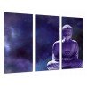 MULTI Wood Printings, Picture Wall Hanging, Theme Zen, relaxation, Buda Budhha Purple