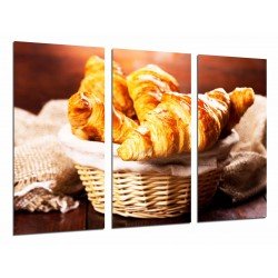 Cuadro Moderno Fotografico base madera, Croissant, Cruasan, Panaderia, Cafeteria