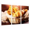 Cuadro Moderno Fotografico base madera, Croissant, Cruasan, Panaderia, Cafeteria