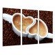 MULTI Wood Printings, Picture Wall Hanging, Cup of Heart, Coffee, Cafeteria