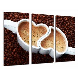 MULTI Wood Printings, Picture Wall Hanging, Cup of Heart, Coffee, Cafeteria