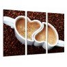 Cuadro Moderno Fotografico base madera, Taza de Corazon, Cafe, Cafeteria