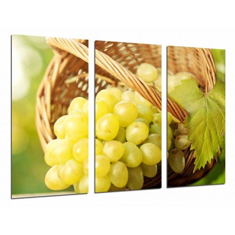 MULTI Wood Printings, Picture Wall Hanging, racemation of Grape White, Muscatel