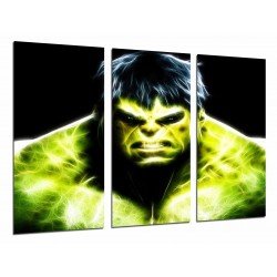 Cuadro Moderno Fotografico base madera, Hulk, Superheroe, Comic