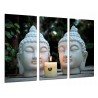 Cuadro Moderno Fotografico base madera, Buda Buddha, Zen, Relajacion, Velas