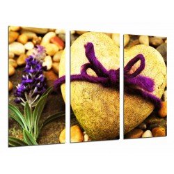 MULTI Wood Printings, Picture Wall Hanging, Heart Romantic, Stone Bonita, Lavanda