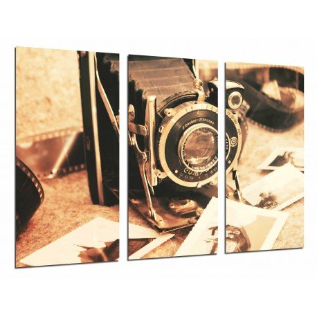 MULTI Wood Printings, Picture Wall Hanging, Camera of Photo Vintage, Photography Sepia