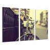Cuadro Moderno Fotografico base madera, Bicicleta Vintage Color Sepia